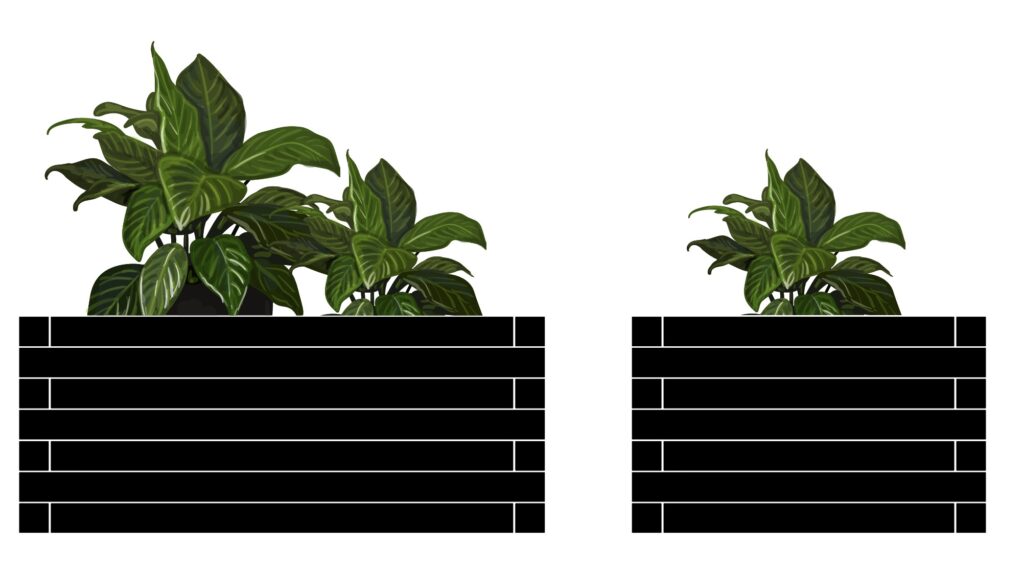 Tegninger av blomsterkasser