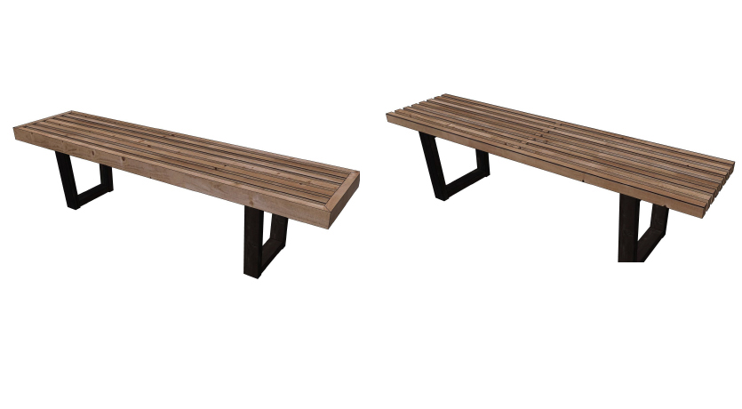 Benk av lekter i MøreRoyal