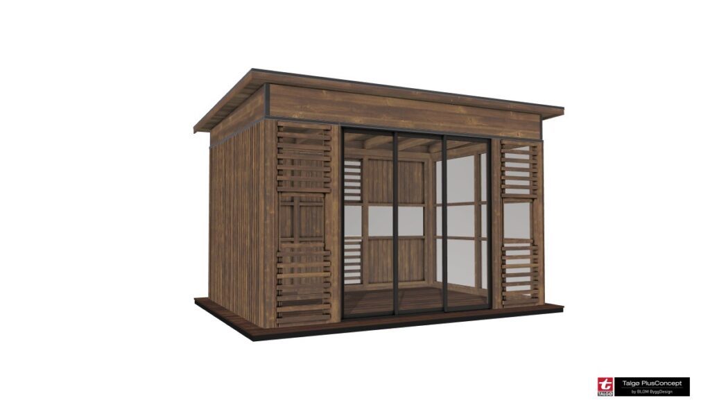 Hagestue 1802 med skyvedør