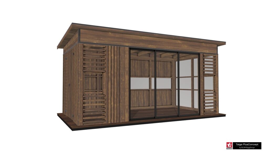 Hagestue 1804 med skyvedør