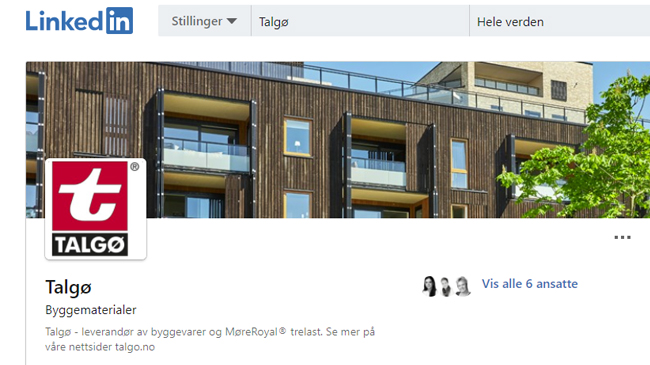 Talgø på Linkedin