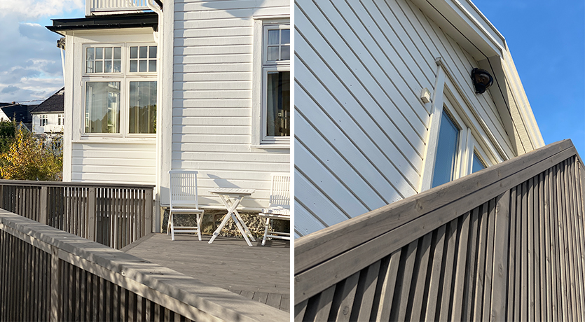 Rekkverk av lekter i MøreRoyal