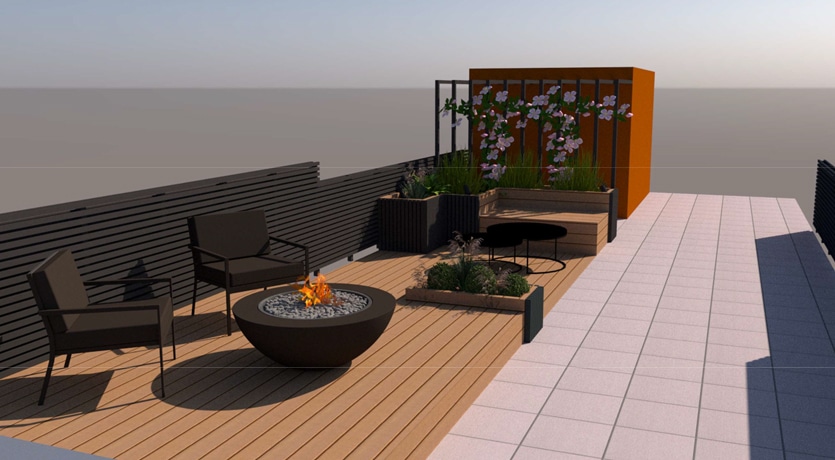 Skisse til hagedesign av Alfa Krogh