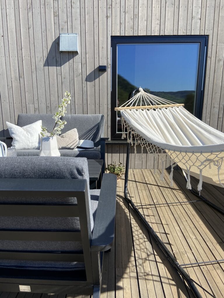 Takterrasse i Hana Alendars bolig i Lillehammer